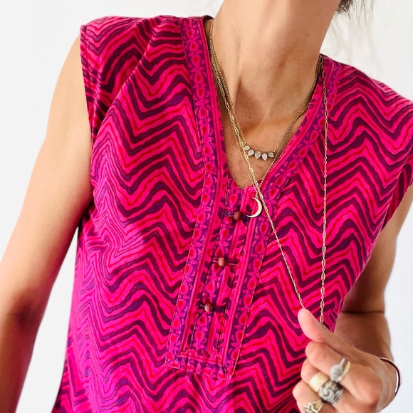 Block print cotton tunic - Picture 5 of 5